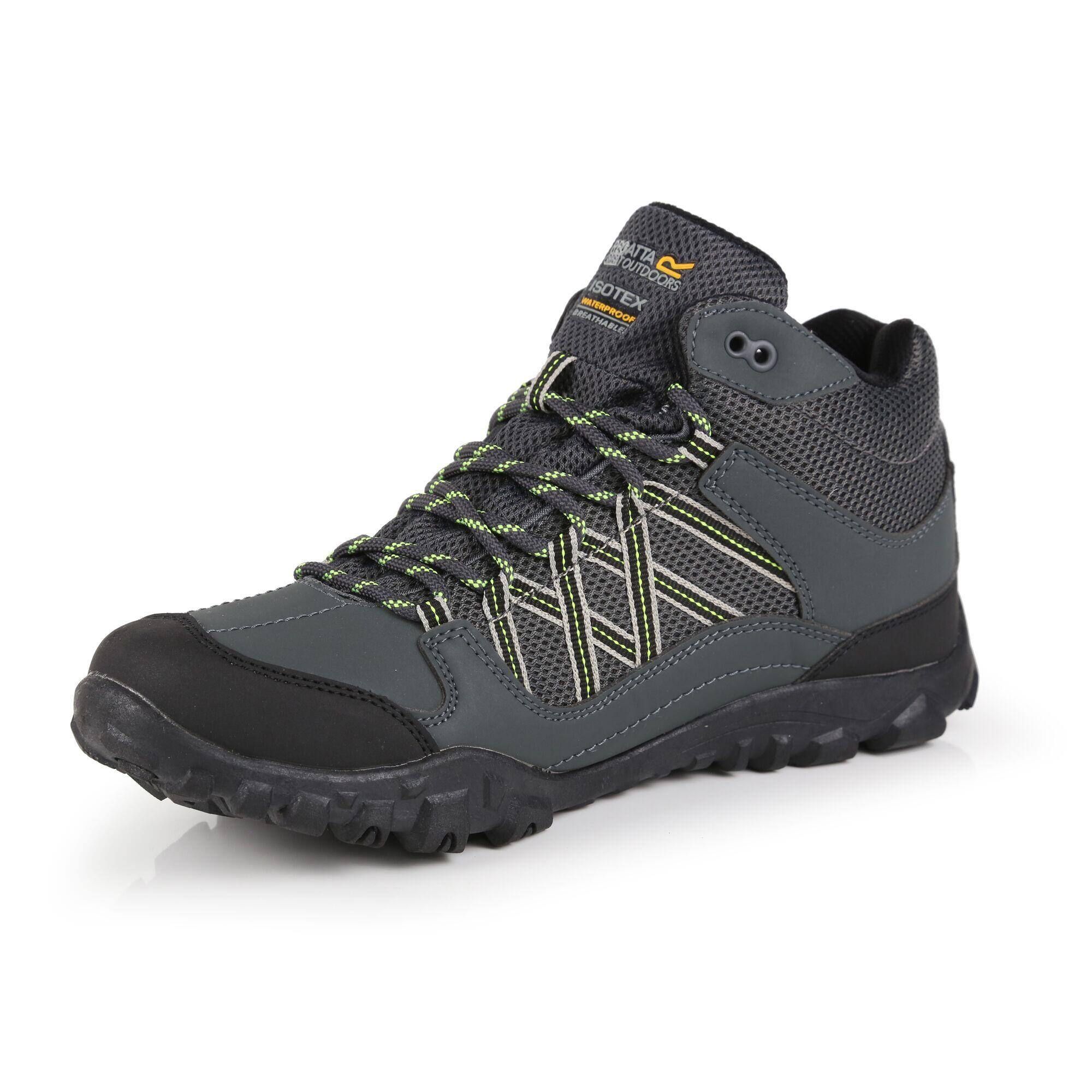 Mens Edgepoint Mid Waterproof Hiking Shoes (Briar/Lime Punch) 3/5