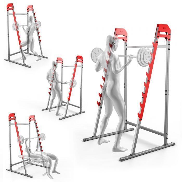 Trainingsstandaard voor halter - halterrek squats