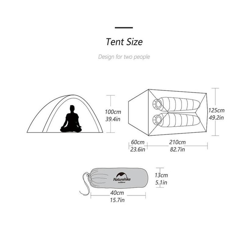 CloudUp2 210T Aluminum Pole Lightweight Tent with Mat (2 persons) - Green