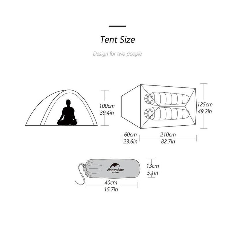 CloudUp2 210T Aluminum Pole Lightweight Tent with Mat (2 persons) - Orange