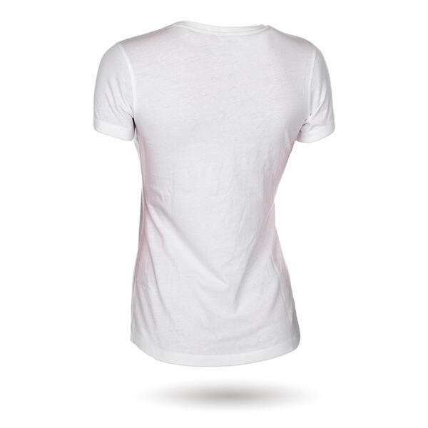Tricou cu mânecă scurtă pentru femei, din bumbac alb - Freya