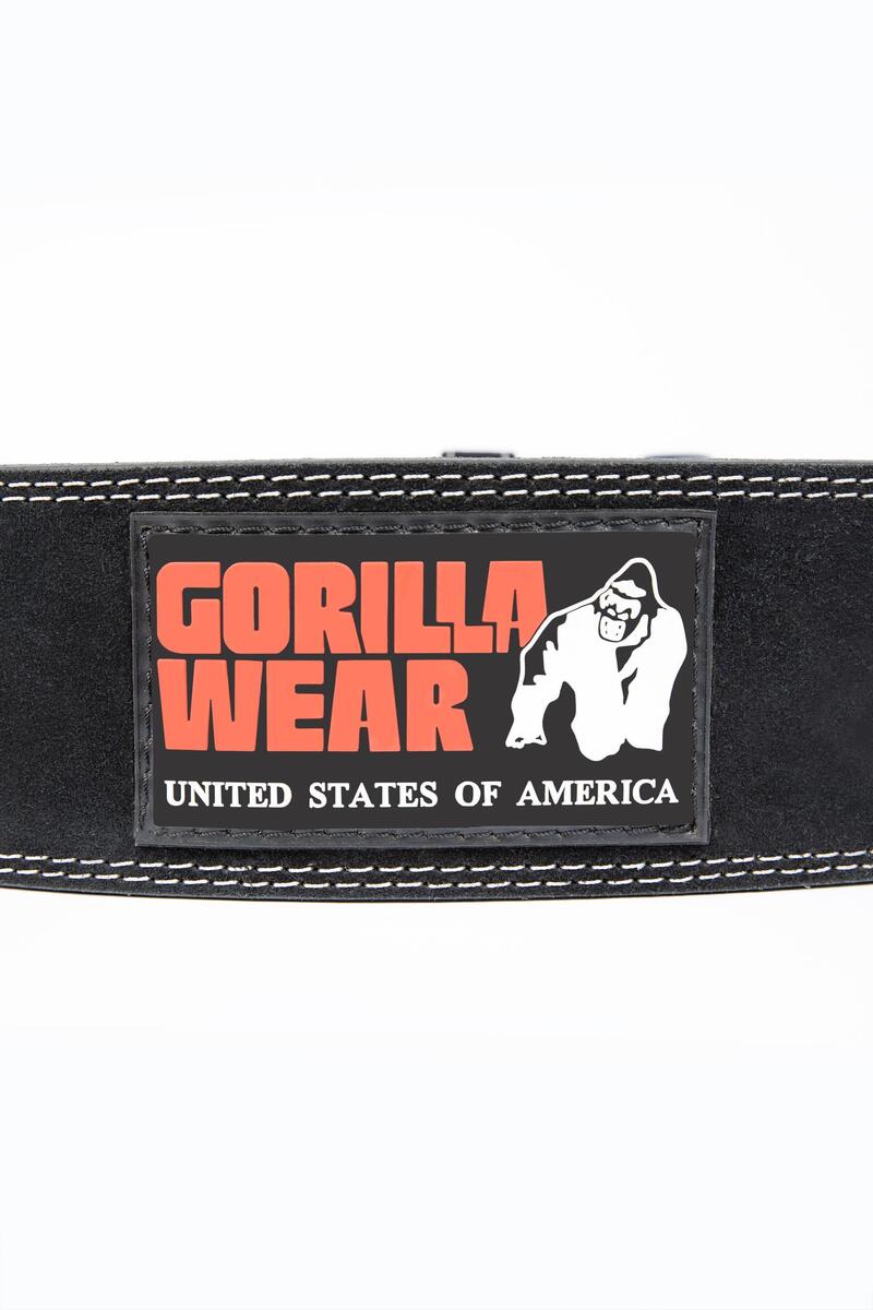 Gorilla Wear 4 Inch Leather Lifting Belt Black