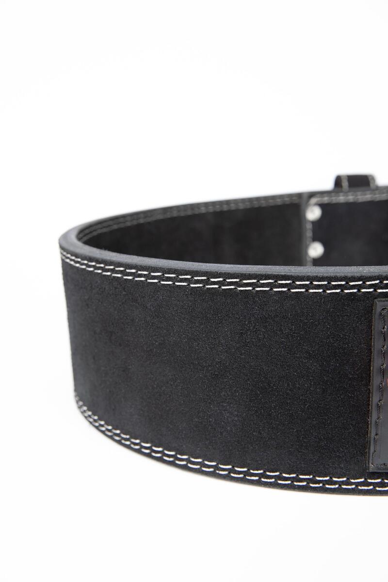 Gorilla Wear 4 Inch Leather Lifting Belt Black