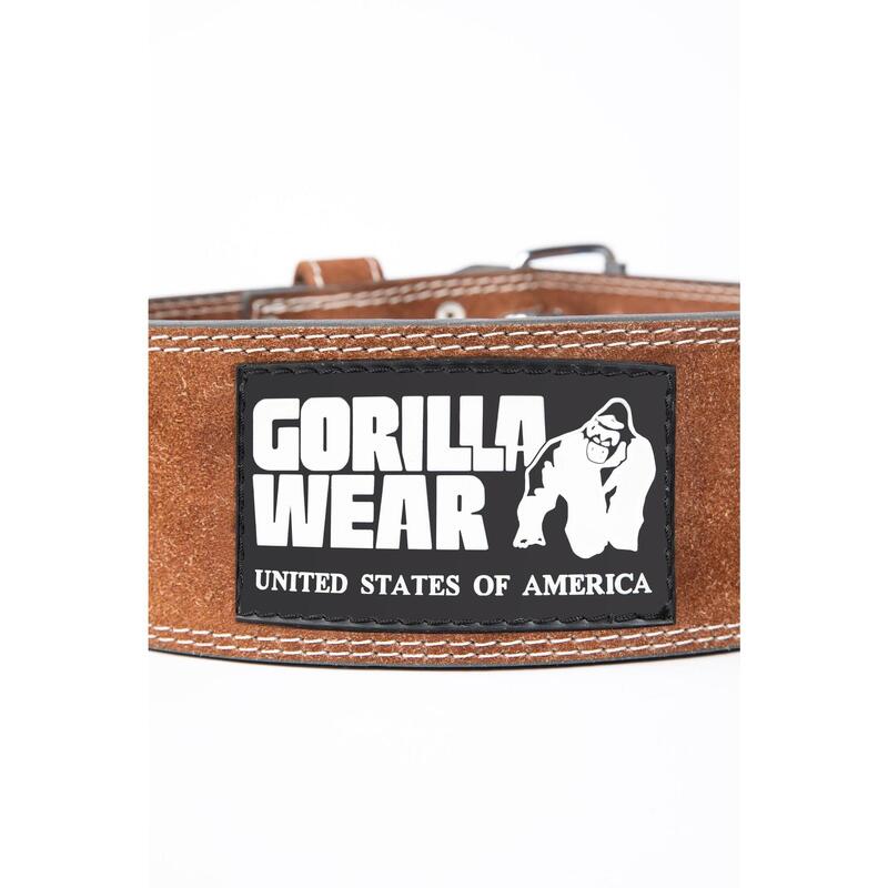 Gorilla Wear 4 Inch Leather Lifting Belt Brown