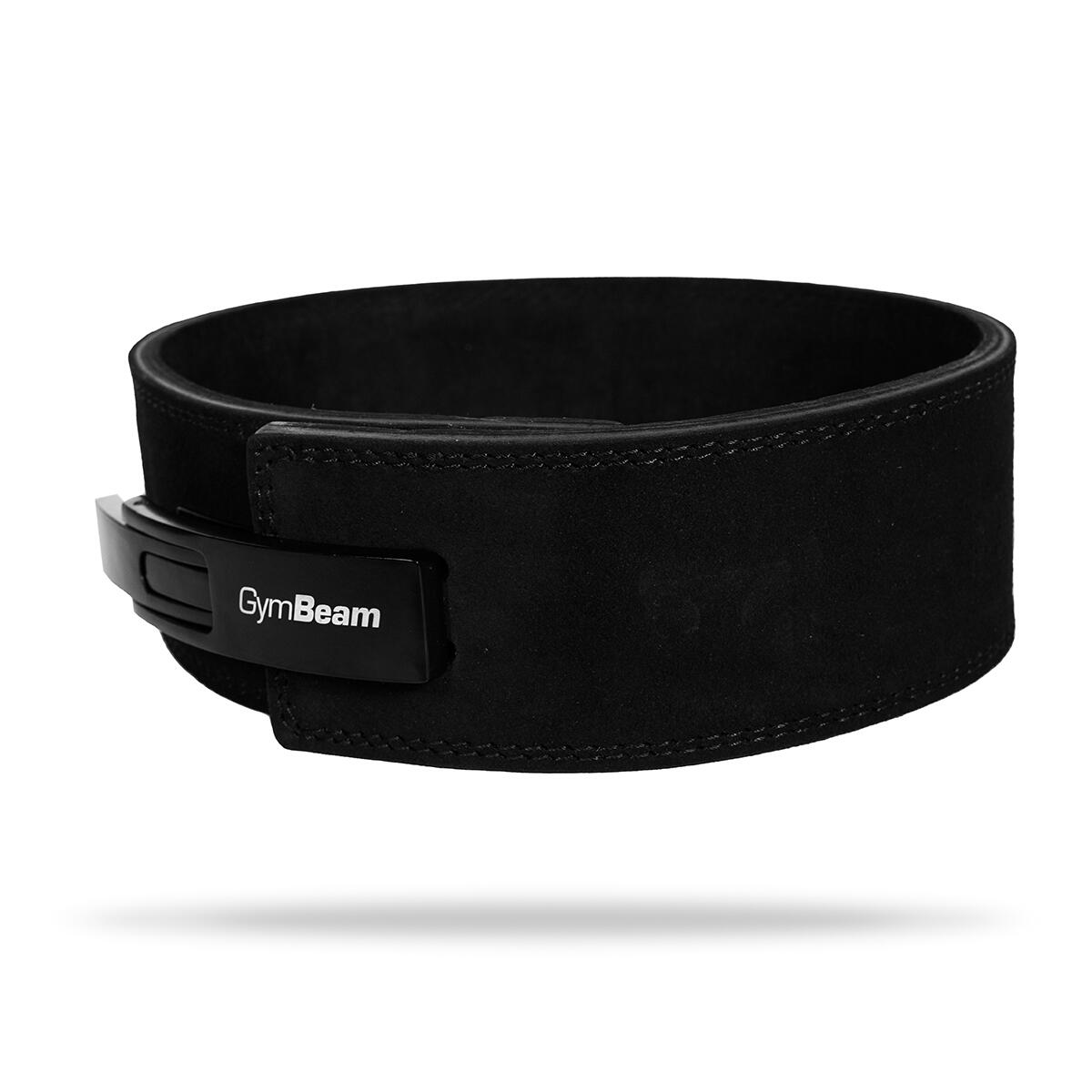 Cintura sollevamento pesi in pelle nera LEVER 3/7