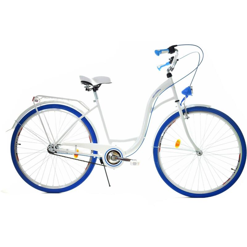 Rower Dallas City 28" 3spd - biały z niebieskim