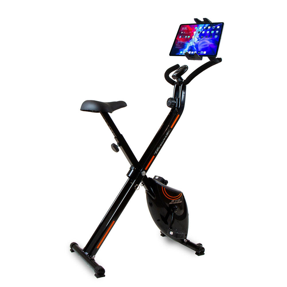 TECNOVITA hometrainer EVO B1000 Opvouwbare  8 Kg + Ondersteuning voor tablet / smartphone