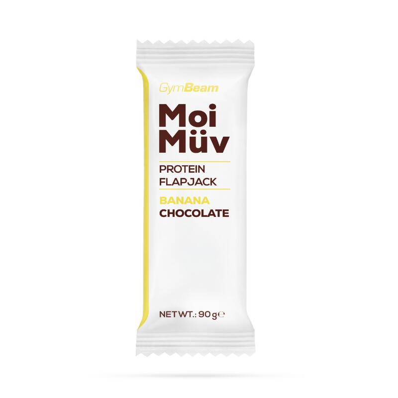 Baton białkowy MoiMüv Flapjack GymBeam 90g czekoladowy banan