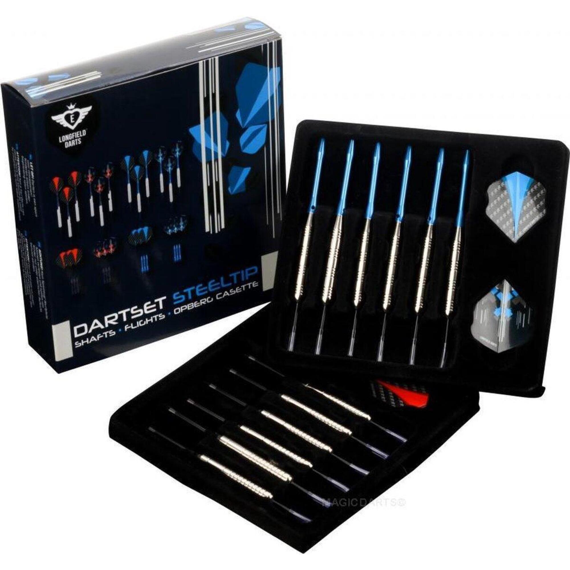 12 stuks Longfield Nickel Brass Darts Dartpijlen Tungsten Look 21 en 23 gram 1/5