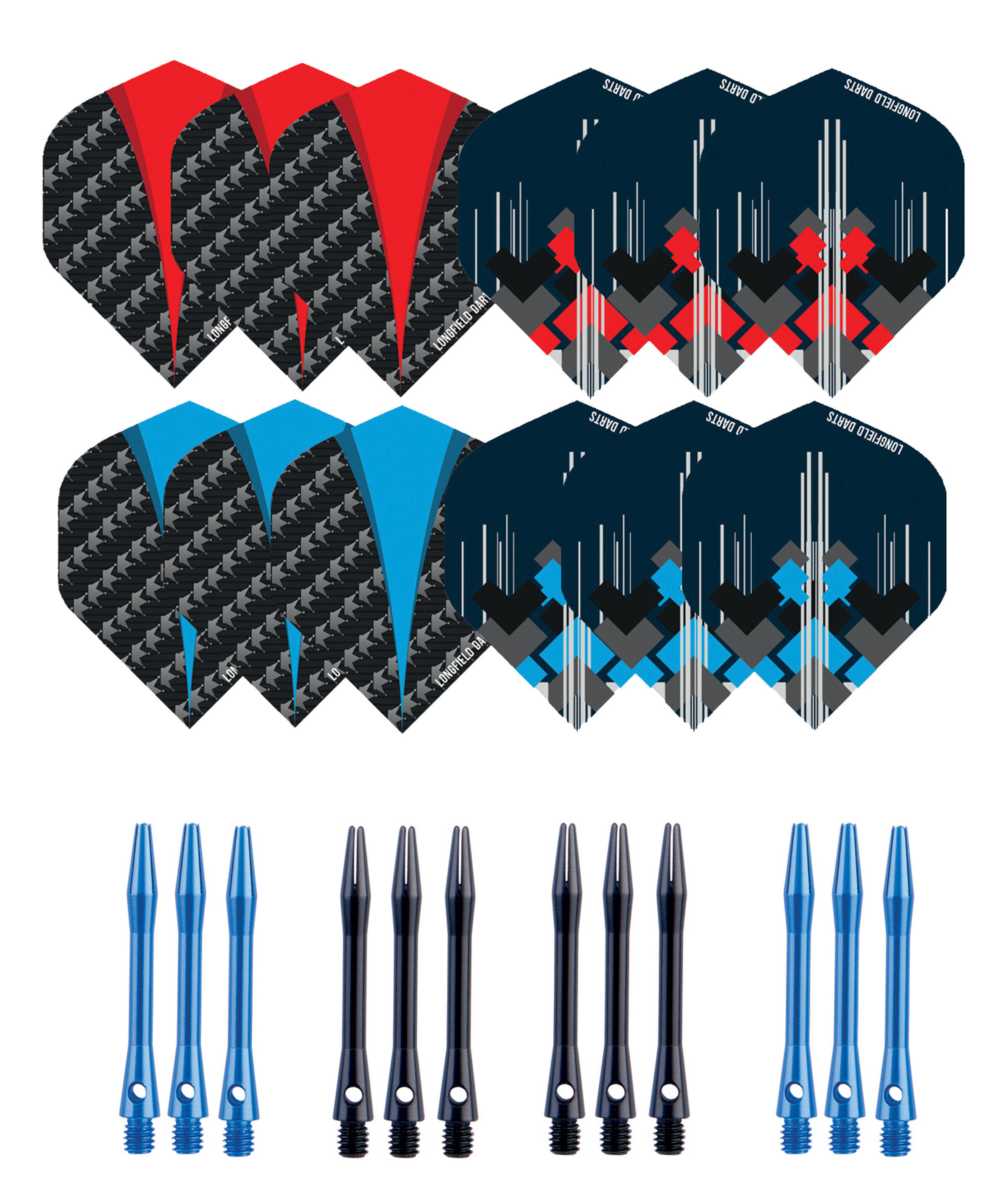 12 stuks Longfield Nickel Brass Darts Dartpijlen Tungsten Look 21 en 23 gram 4/5