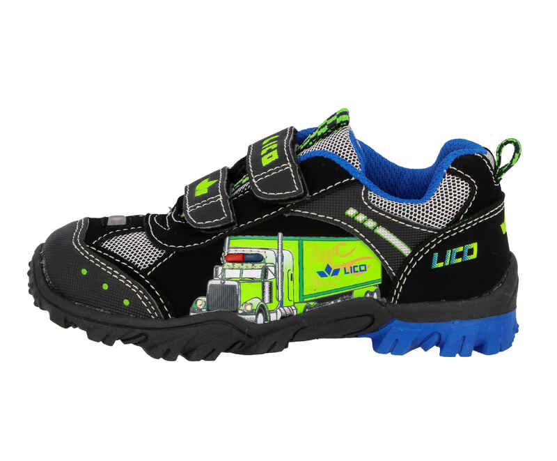 Klettschuh schwarz Jungen Freizeitschuh Truck V Blinky