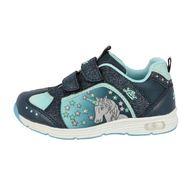 Klettschuh blau Mädchen Freizeitschuh Unicorn V Blinky