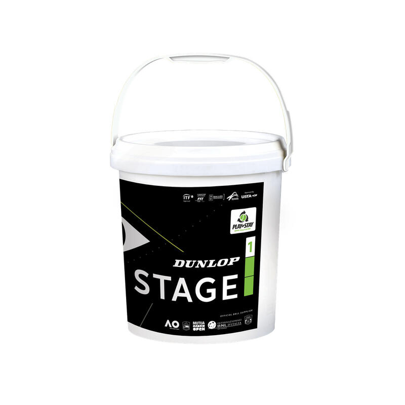 Lot de 60 balles de tennis Dunlop stage 1