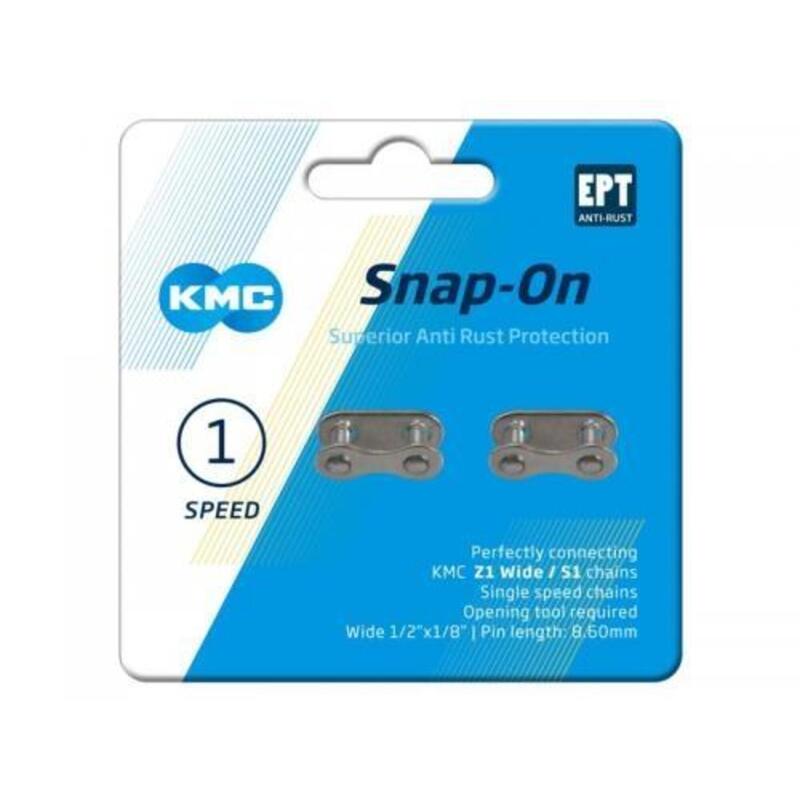 Kettingschakel Single Speed Snap-On 1/2X1/8" Breed Ept - Zilver (2 Stuks)