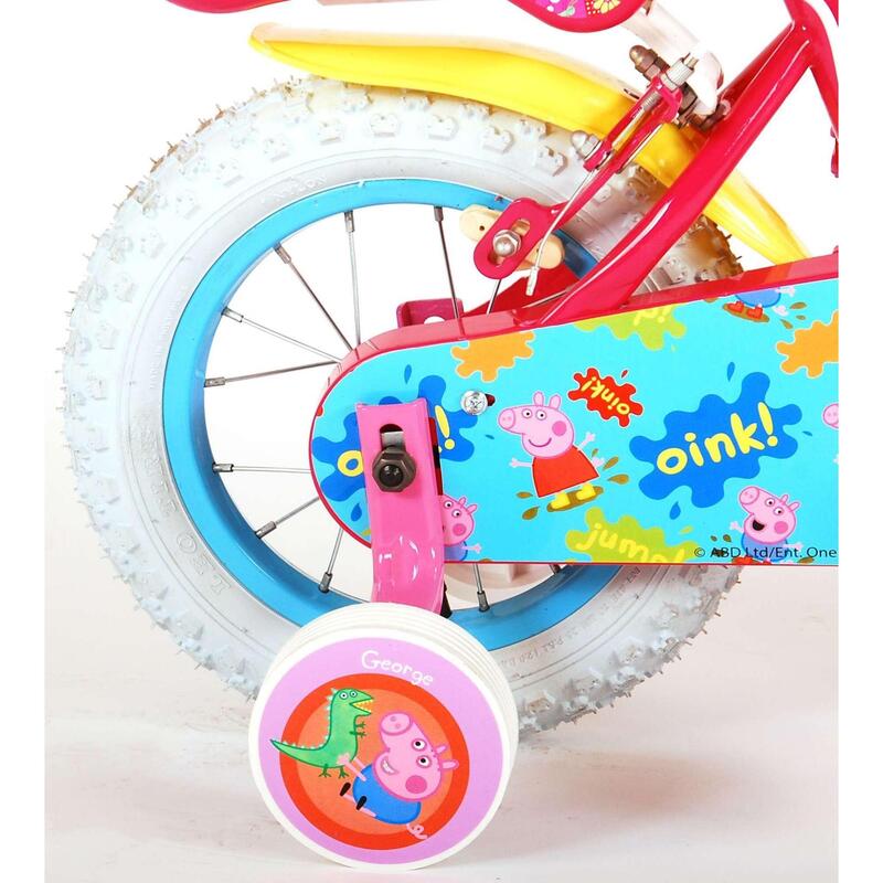 Vélo pour enfants Peppa Pig - Filles - 12 pouces - Rose