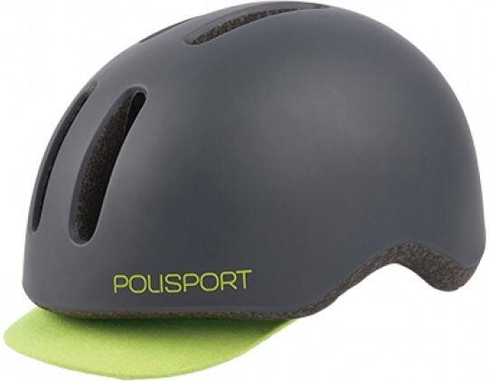 Casco Polisport Commuter opaco grigio/giallo fluo M 54–58 cm 3/4