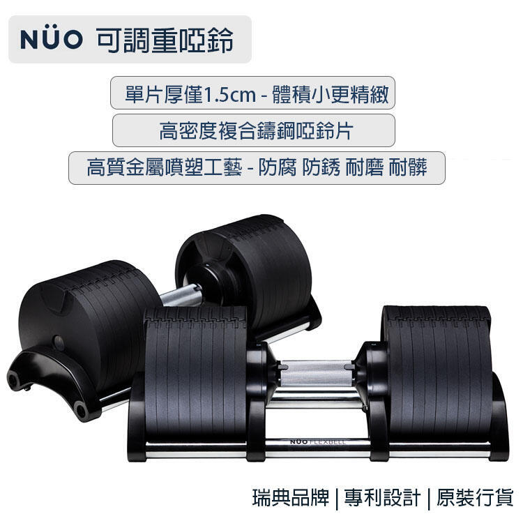 NUO FLEXBELL 瑞典專利一秒調重啞鈴 (2-32kg套裝), 一隻裝