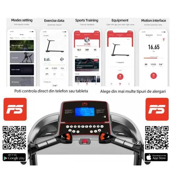 Banda de alergat electrica BodyFit A6000 3/4