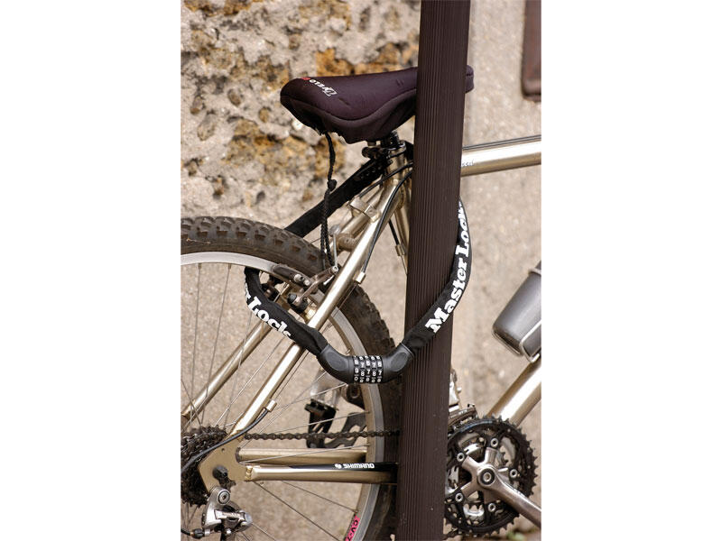 Zapięcie Rowerowe Masterlock Quantum 8392 Łańcuch 8Mm 40Mm 90Cm Szyfr Czerwone