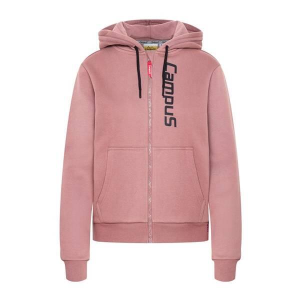 Sweat-shirt sportif rose avec fermeture éclair et capuche pour femmes - Revna