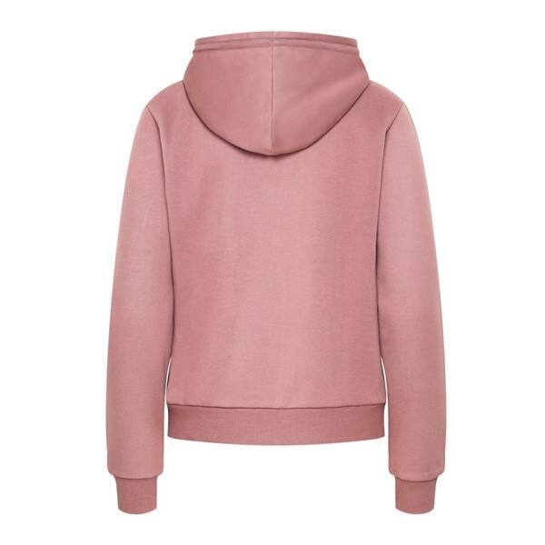 Sweat-shirt sportif rose avec fermeture éclair et capuche pour femmes - Revna