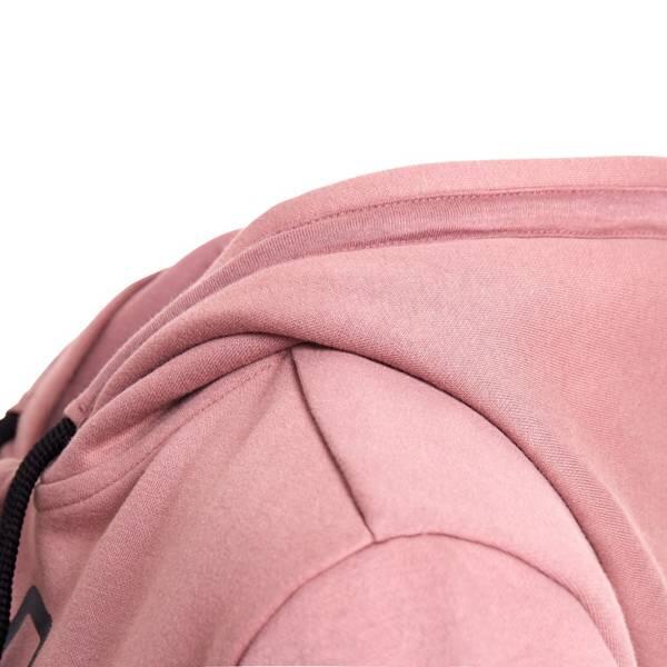 Sweat-shirt sportif rose avec fermeture éclair et capuche pour femmes - Revna