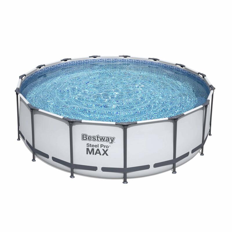 Piscine tubulaire hors sol Come grise, ronde 457x122cm avec pompe de