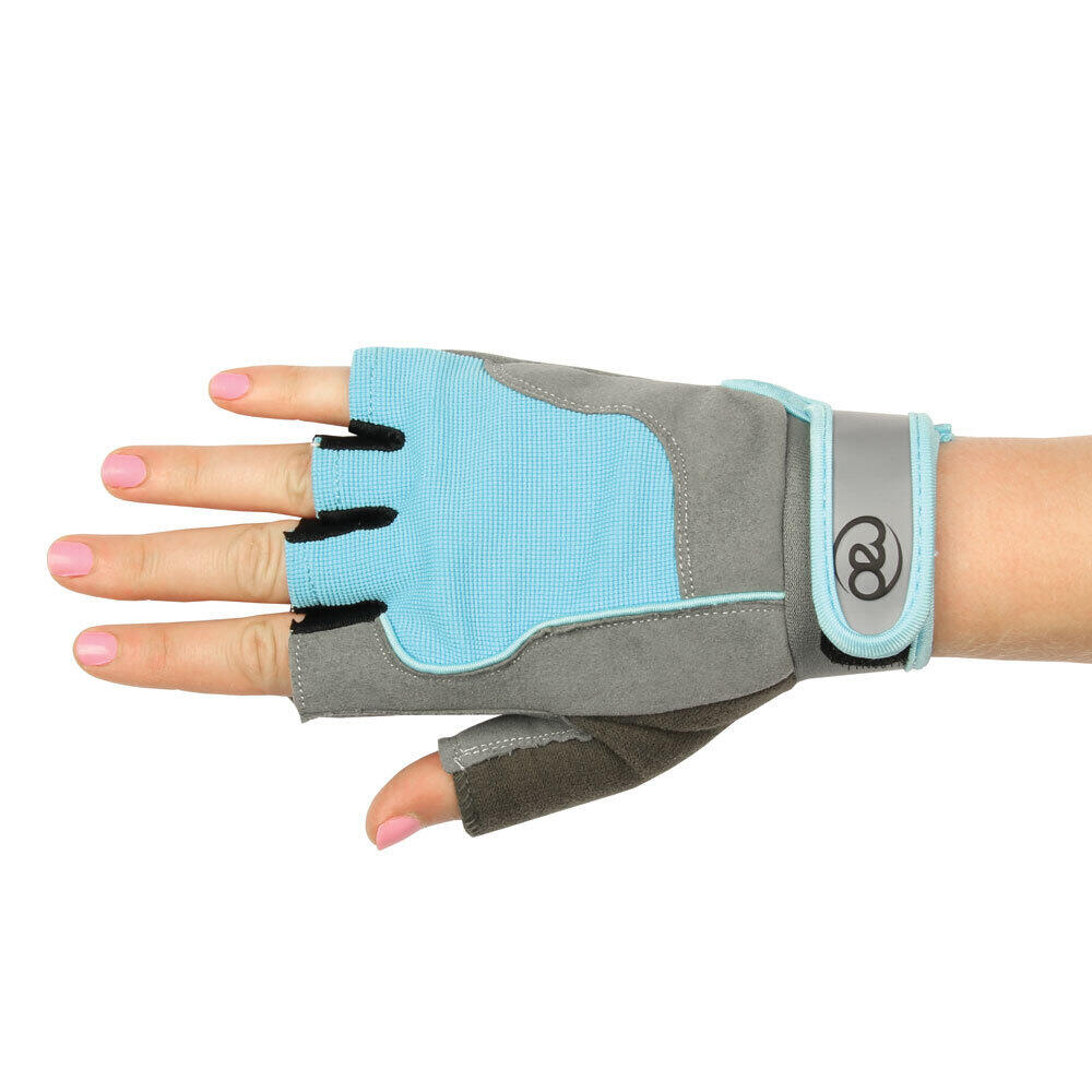 Womens/Ladies Cross Training Gloves (Blue/Grey) 1/4