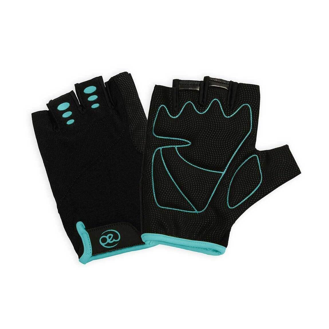 FITNESS-MAD Womens/Ladies Training Gloves (Black/Blue)