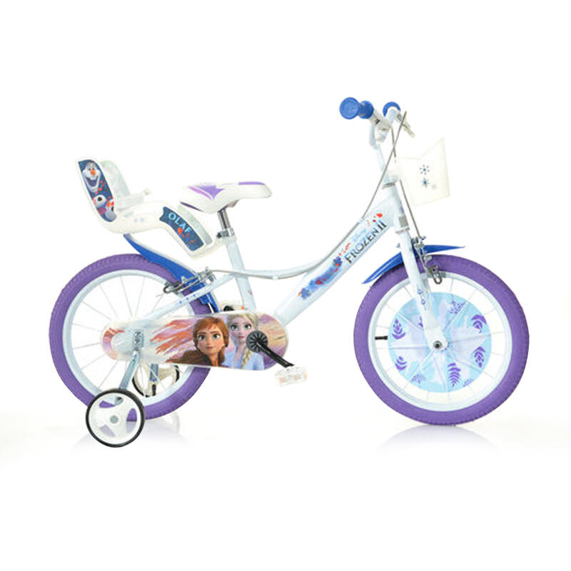 Dino Disney Frozen 2 16In Kids Bike - White/Purple
