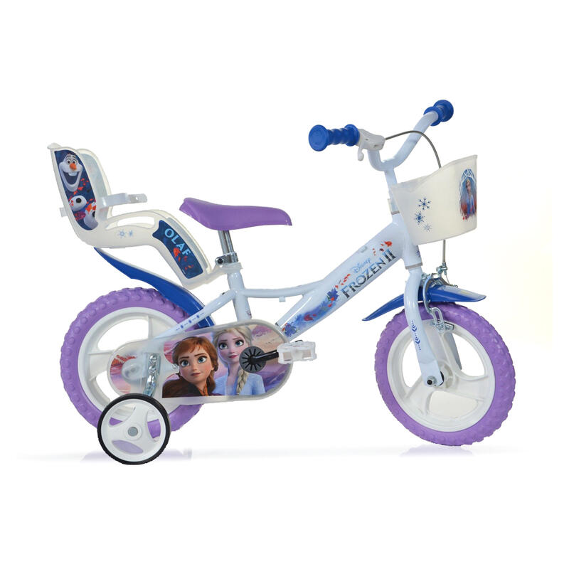 Dino Disney Frozen 2 12In Kids Bike - White/Purple