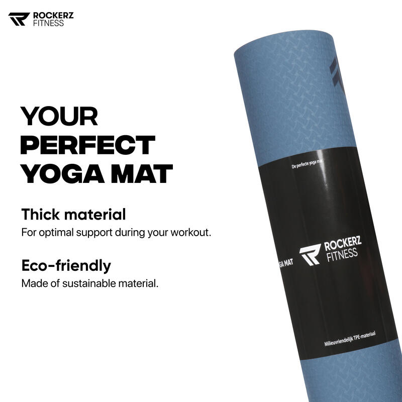 Tapis Yoga - Tapis de yoga - Tapis de sport - Tapis de yoga antidérapant - Bleu