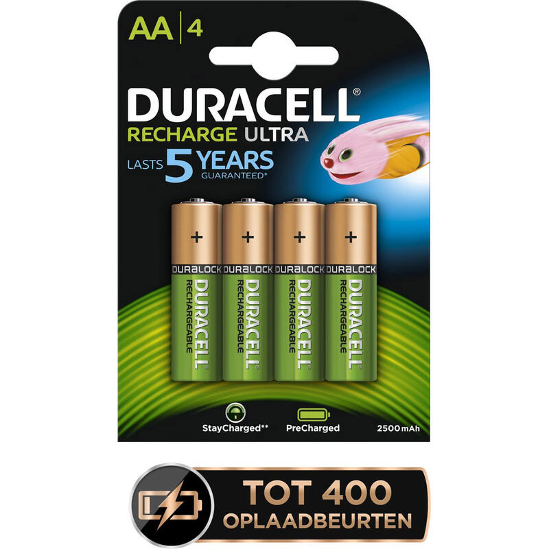 Duracell aa batterij oplaadbaar 4 kaart 2500mah