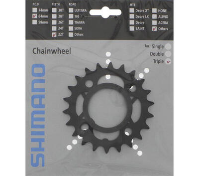 Shimano acera 26t kettingblad fc-m391 - zwart