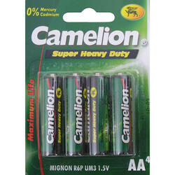 Batteries de camelion AA zink-carbon, 4 pièces (emballage suspendu)