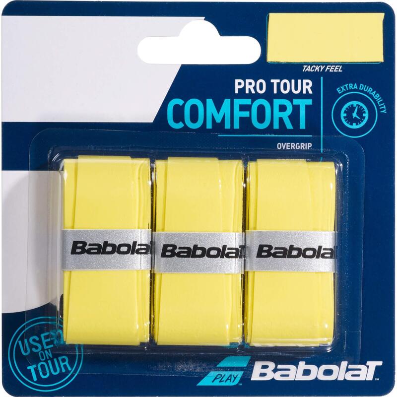 Overgrips PRO TOUR COMFORT gelb 3er Pack Babolat