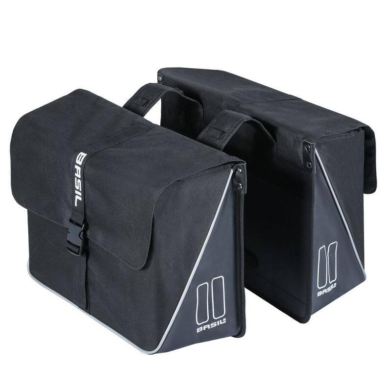 Sacoche double de vélo Basil Forte noir 35L