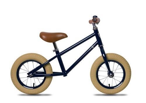 Loopfiets Kidz Classic 12,5" - donkergrijs / blauw