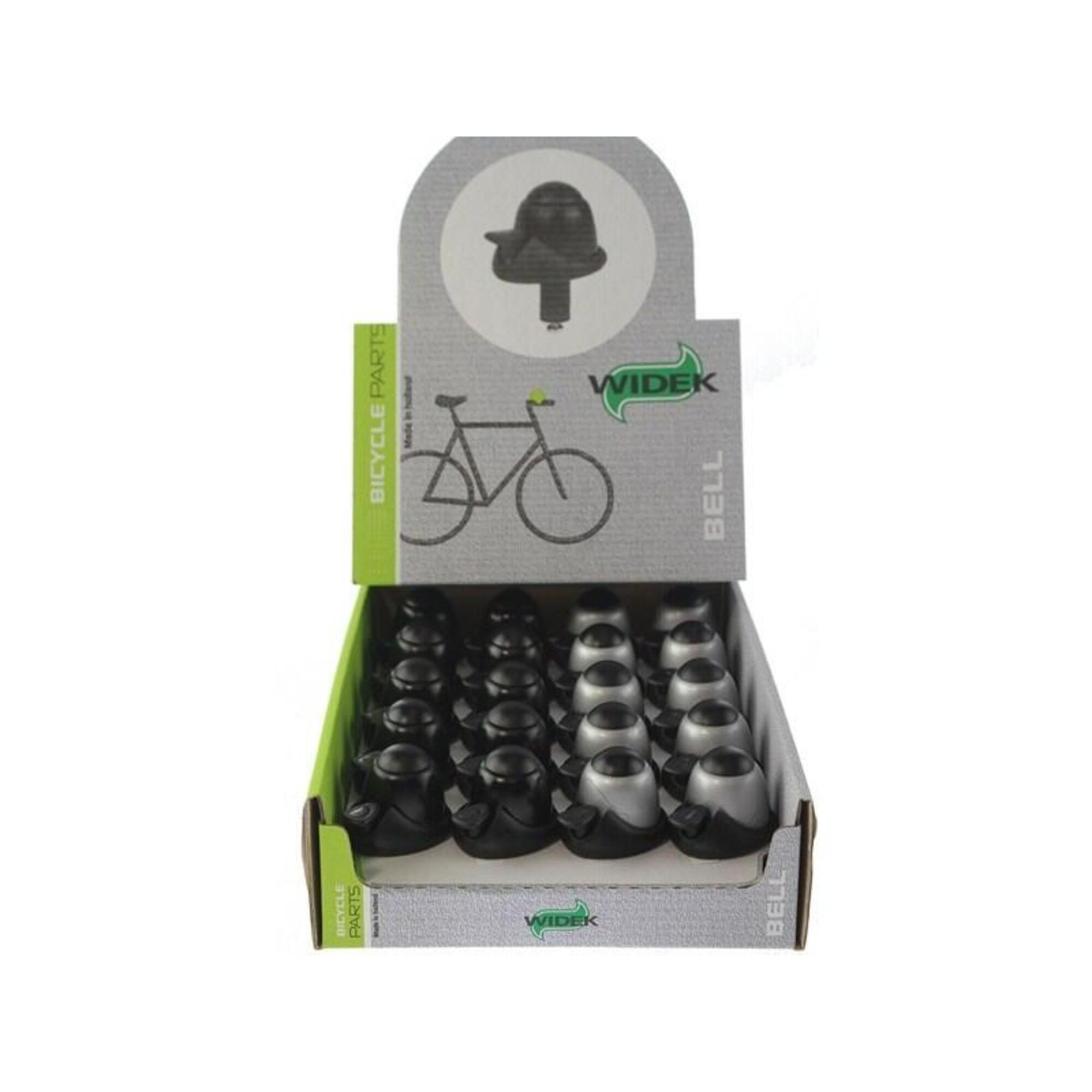 Widek Decibel 2 campanello in alluminio argento/nero per manubrio 22 mm. 2/2