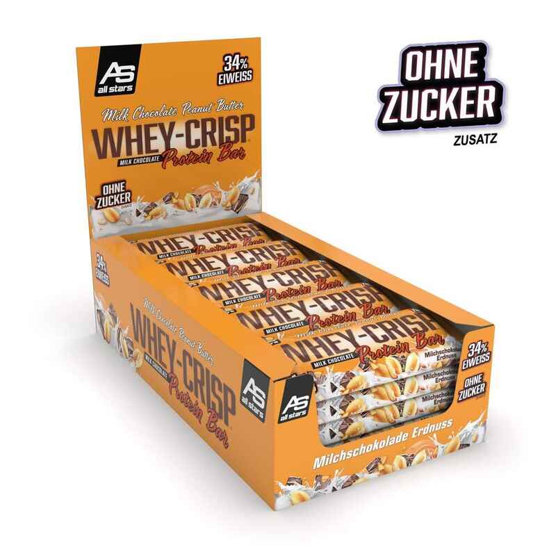 All Stars Whey-Crisp Bar White Milk Chocolate Peanut 25 x 50 g