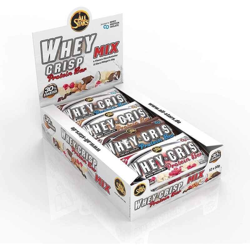 All Stars Whey-Crisp Bar Mix-Box 12 x 50 g