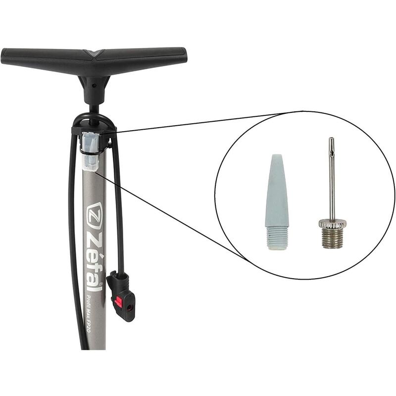 ZEFAL Profil Max FP20, Fahrrad-Fußpumpe mit großem Manometer