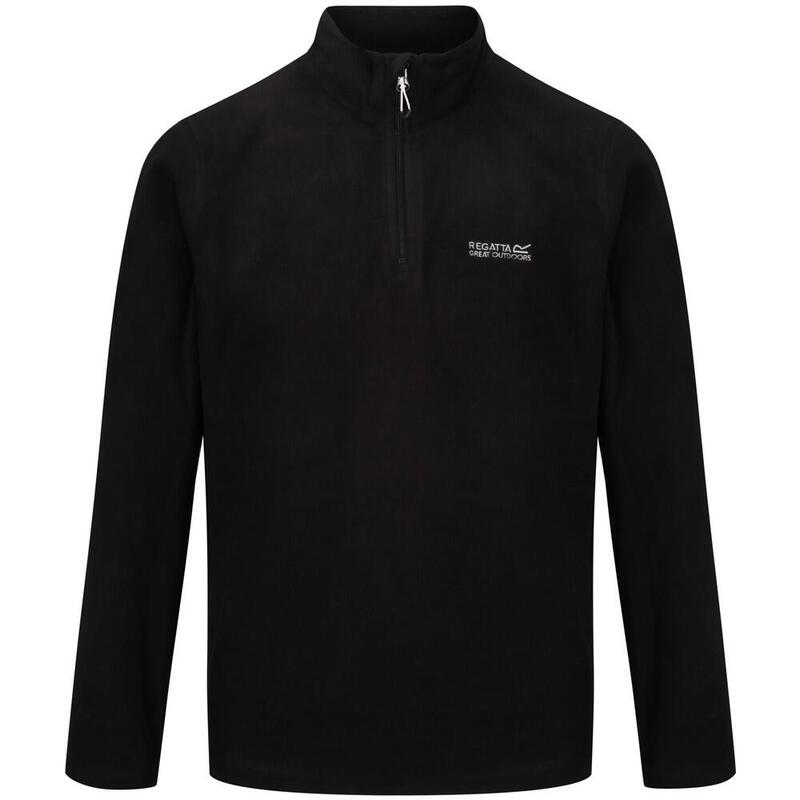 Geweldig voor Buiten Heren Thompson Half Zip Fleece Sweater (Zwart)