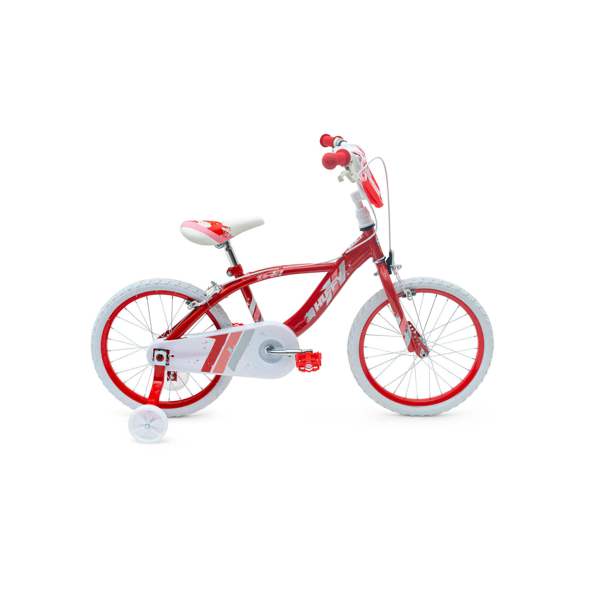 Huffy Glimmer 18" Girls Bike Red 5-7yrs Quick Connect + Stabilisers 2/7