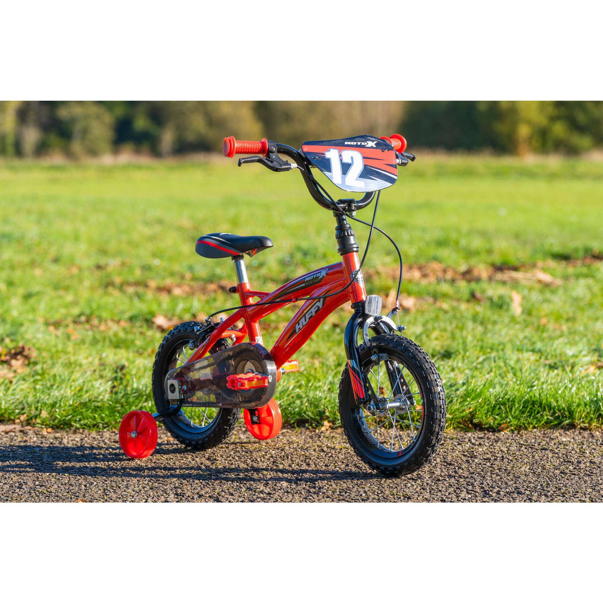 Huffy Moto X 12 Inch Boys BMX Style Bike Red 3-5 Years + Stabilisers 5/7