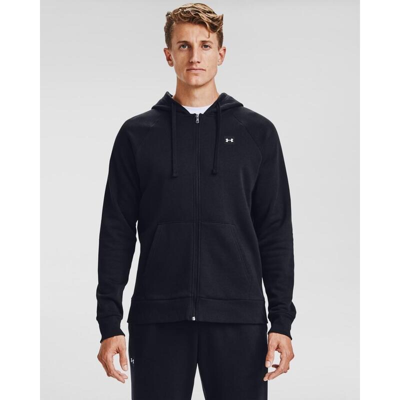 Capot Under Armour UA Rival Fleece FZ Hoodie, Noir, Hommes