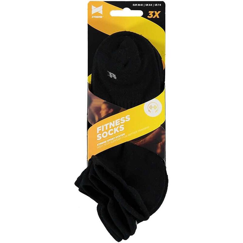 Xtreme Chaussettes de fitness 9 paires Noir