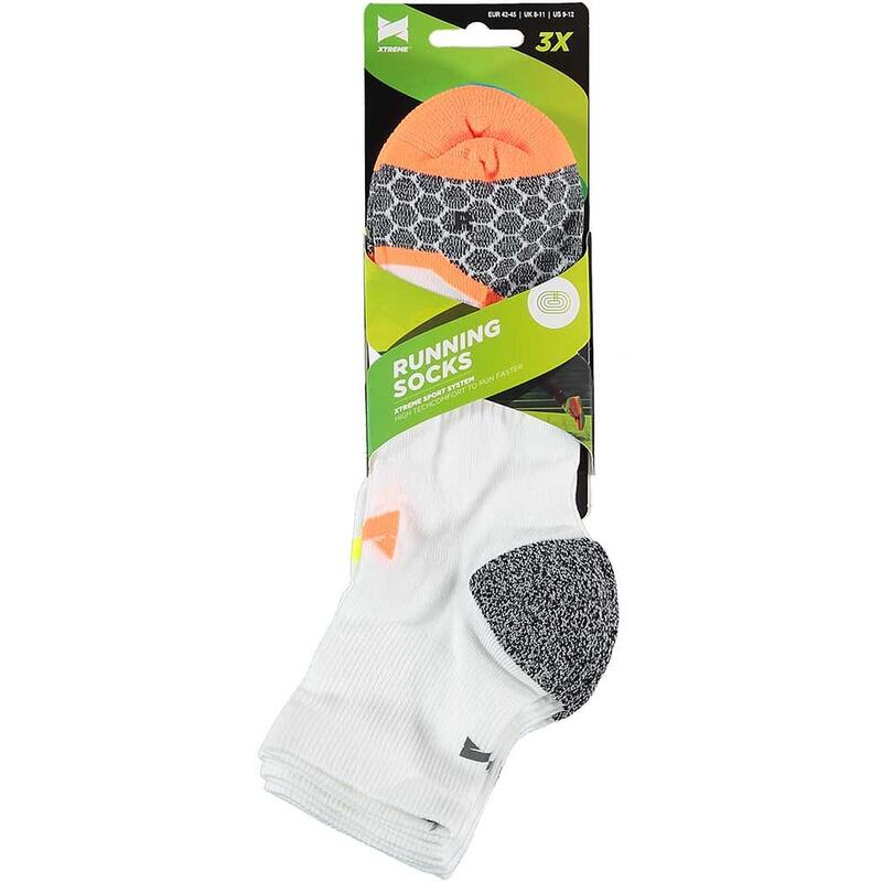 Xtreme Chaussettes de course mi-hauteur 9 paires Multicolore Blanc