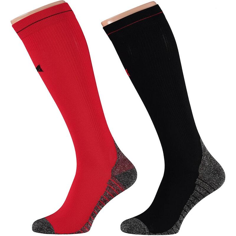 Xtreme Chaussettes de compression de course à pied 2 paires Multicolore Rouge