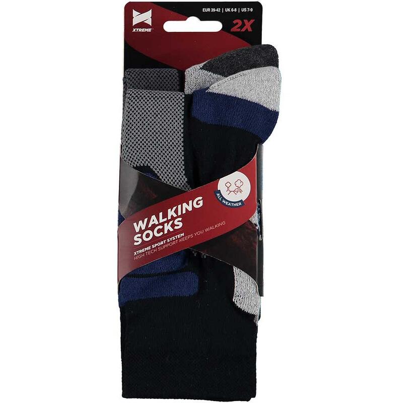 Xtreme Chaussettes de marche 2 paires Multicolore Blue